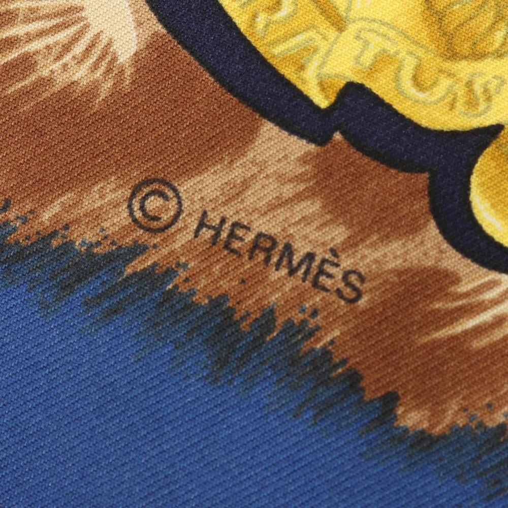 HERMES Brown Silk Scarf - Picture 2 of 9